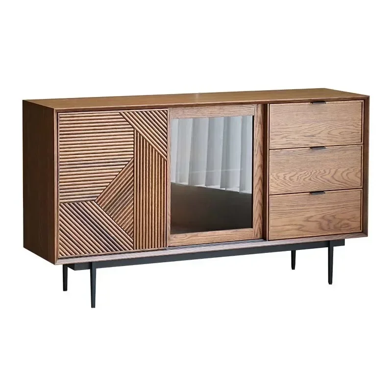 

Шкаф-сервант, настенный шкаф из массива дерева, встроенный бытовой ретро доступный роскошный чайный шкаф, шкаф для хранения в гостиной