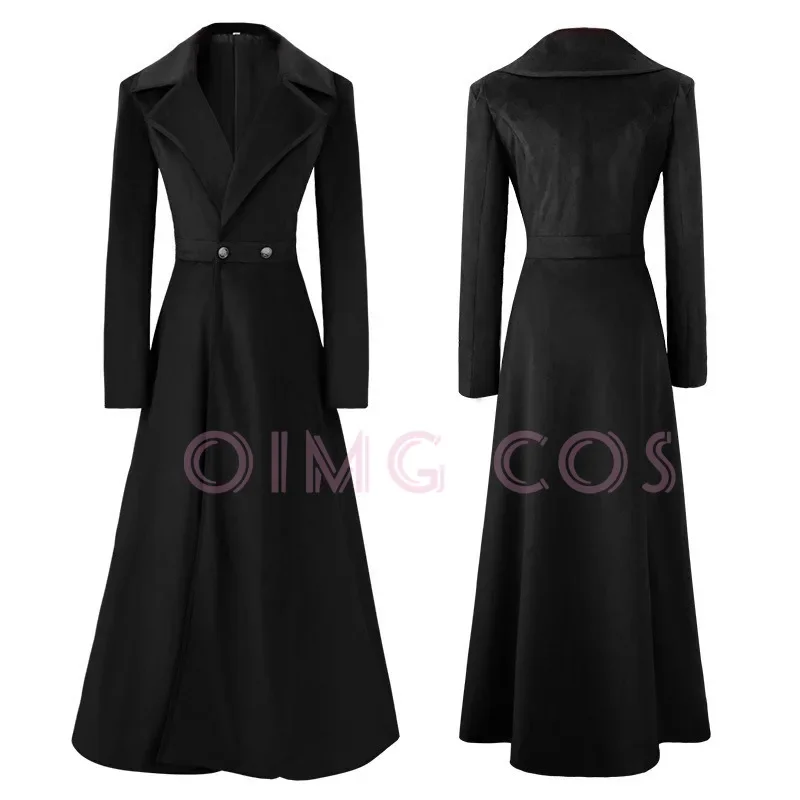 

Autumn and Winter Long Windbreaker Knee Length Temperament with Women's Coat Jacket