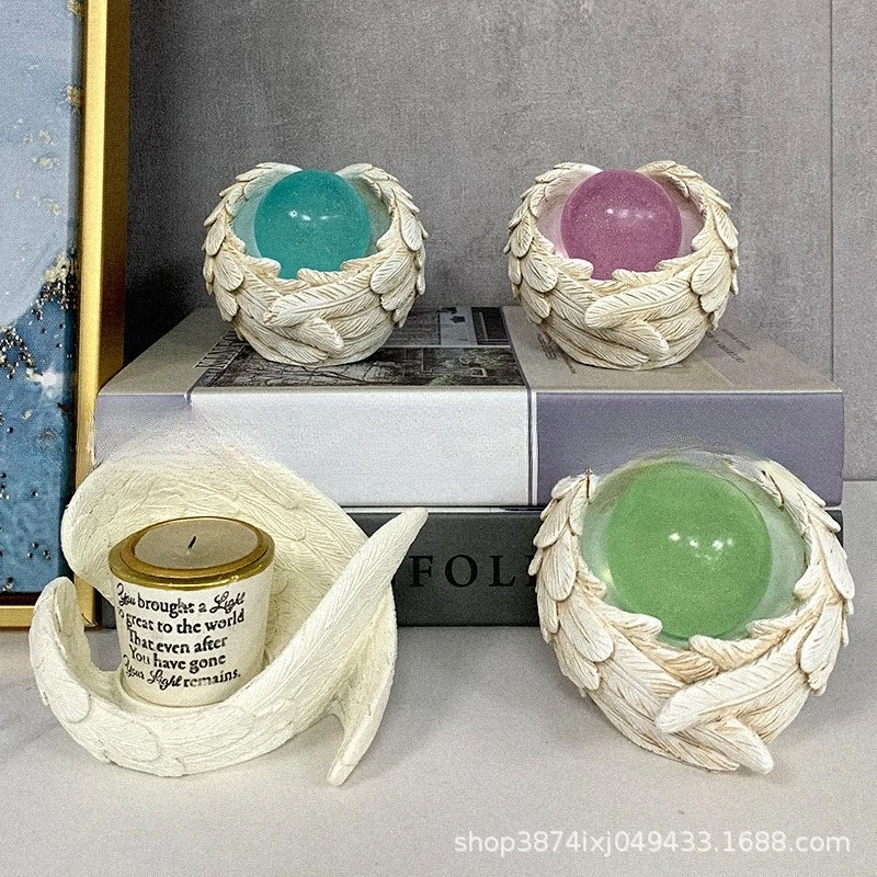 

Крылья ангела в форме сердца, светящийся орнамент подсвечника, реквизит для фотографий, простое украшение для дома