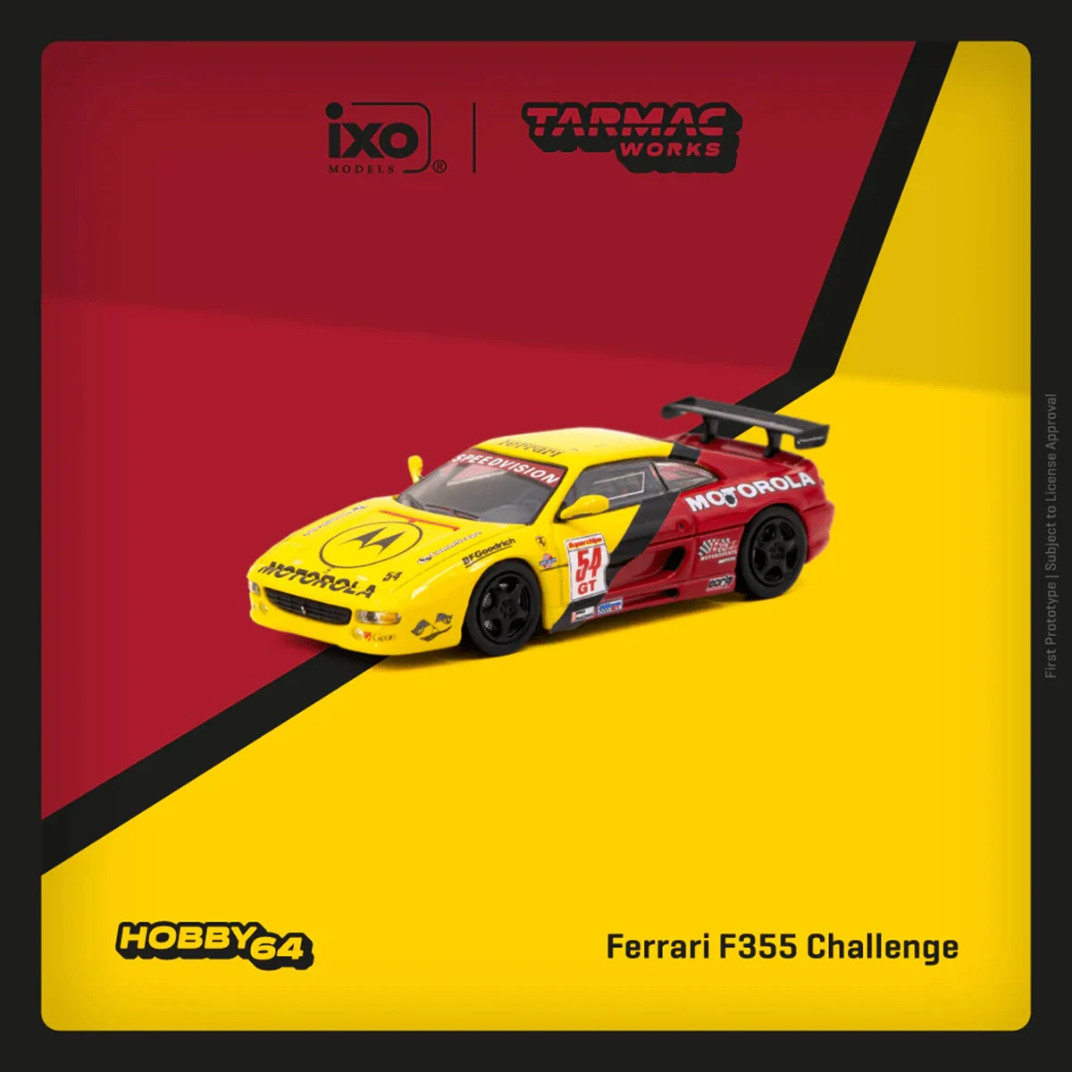 

Tarmac Works × ixo 1:64 Ferrari F355 Challenge #54 Motorola Racing Livery Diecast Model Car Hobby64 Series In Stock