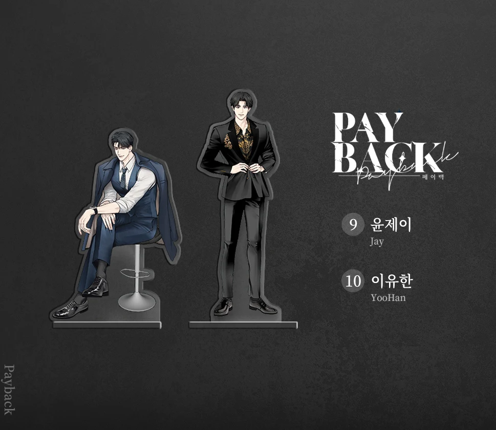 

[Official Original]Korea hot bl comic Payback-Jay,Yoohan acrylic stand [ONLY BOMTOON PLUS]