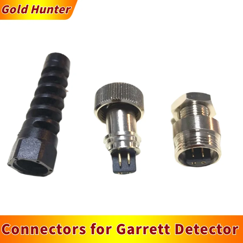 Metal Detector Accessories Waterproof Connector (6 pins) Metal Detector Coil Conector Plug(4 pins) for Garrett Metal Detectors