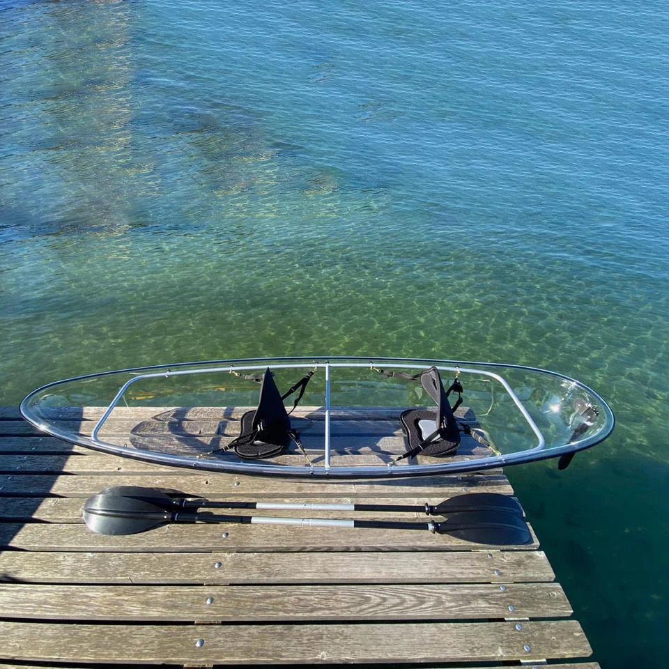 Ocean Custom Transparent Double Canoe Plastic Travel Transparent Kayak