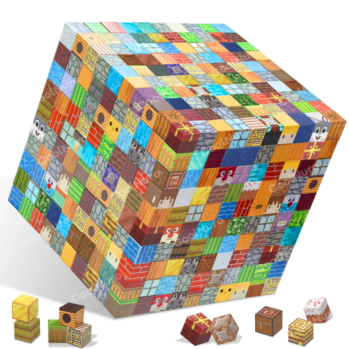 La forêt animale jouet de bloc de construction magnétique convient aux ensembles de jouets de blocs de construction éducatifs pour les adolescents âgés de 3 ans et plus.