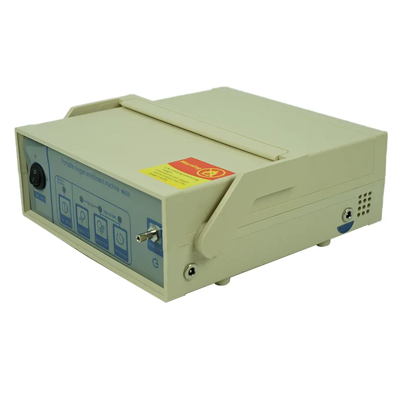 مكثف أكسجين نبضي ومستمر مع بطارية قابلة لإعادة الشحن وشاحن سيارة ، مولد ألياف رئوية