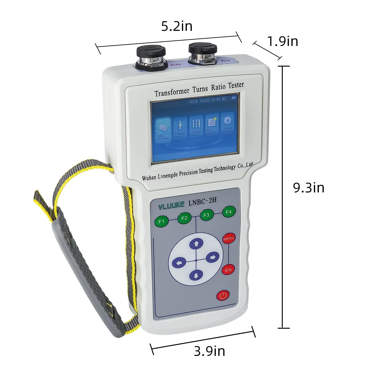 VLUUKE Handheld Turns Ratio Group Tester TTR Turns Ratio Tester Transformer Test Equipment with Large-Capacity Lithium Battery