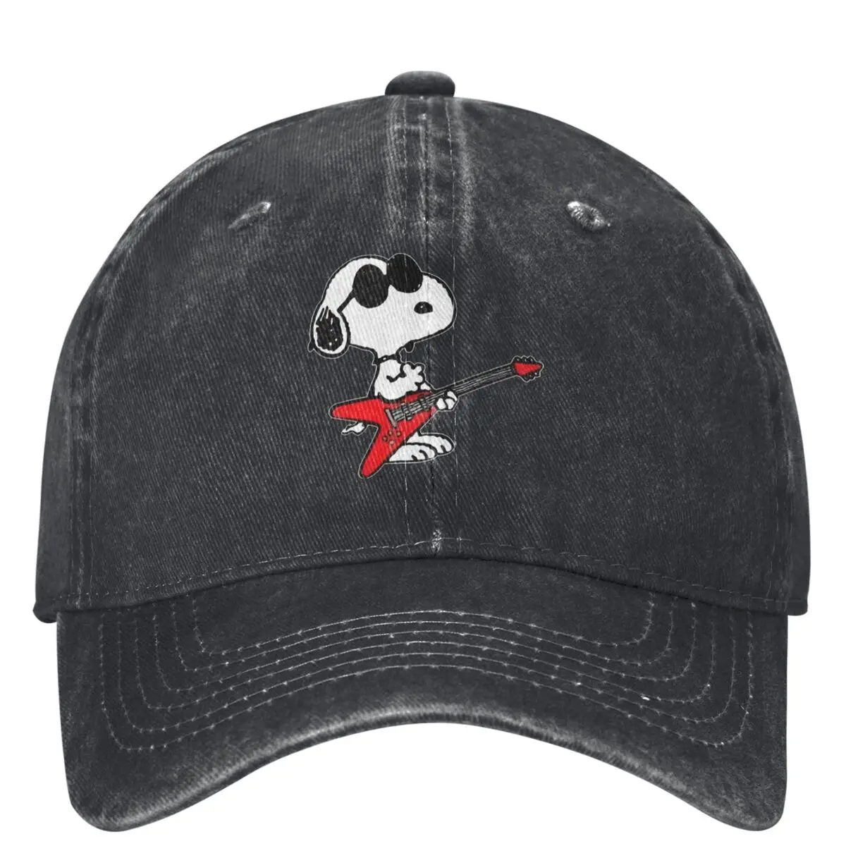 Snoopy Peanuts Comic Baseball Cap Guitar Running Hippie y2k Retro Trucker Dad Hat Couple Women Vintage Sun Visors Baseball Caps