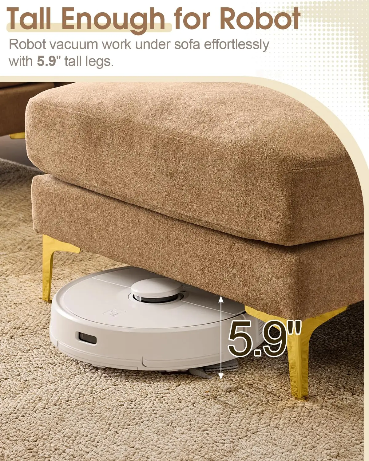 U-Shaped Sectional Sofa 3-Seat 99.6