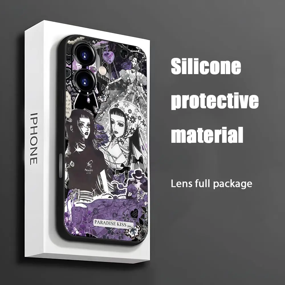 Чехол для телефона Paradise Kiss NANA Comics Cool для iPhone 16, 15, 14, 13, 12, 11 X XR XS 8 Plus Mini Pro Max, мягкий черный противоударный чехол Чехол для телефона Paradise Kiss NANA Comics Cool для iPhone 16, 15, 14, 13, 12, 11 X XR XS 8 Plus Mini Pro Max, мягкий черный противоударный чехол