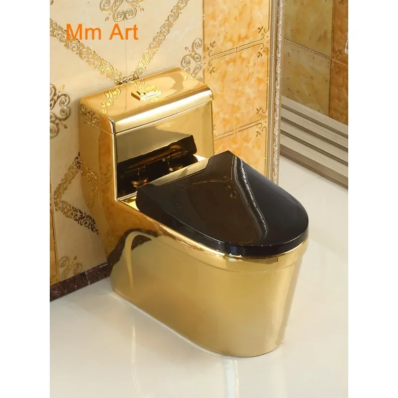 European golden toilet creative art toilet super whirlwind color odor-proof water-saving bar toilet One Piece Closestool WC