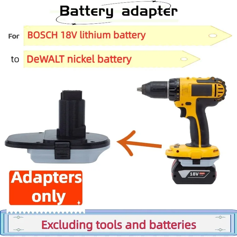 

For BOSCH 18V Li-ion Battery Adapters Compatible TO DeWALT Nickel Battery electricity Cordless Drill Tools(Only Adapt