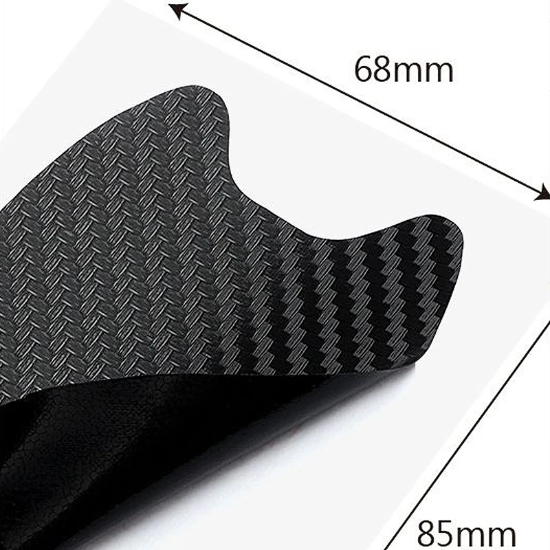 Carbon Fiber Car Door Stickers, Auto Handle Protection Film, Exterior Styling, Scratch Resistant Cover, Car Accessories, 4Pcs Se