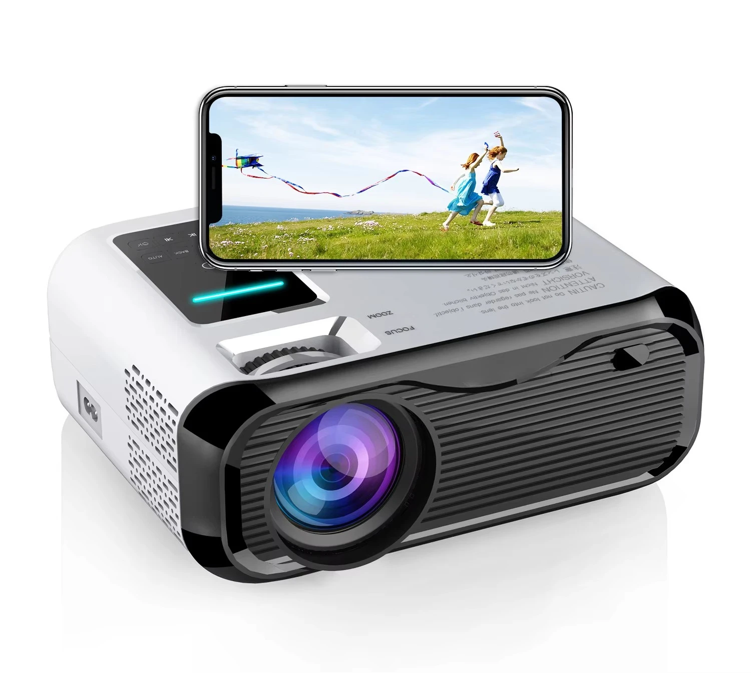 E501H Home Theater Native 1080P HD LED Projector USB Android 9.0 Smart Video Portable LCD Projectors for Teaching Meeting