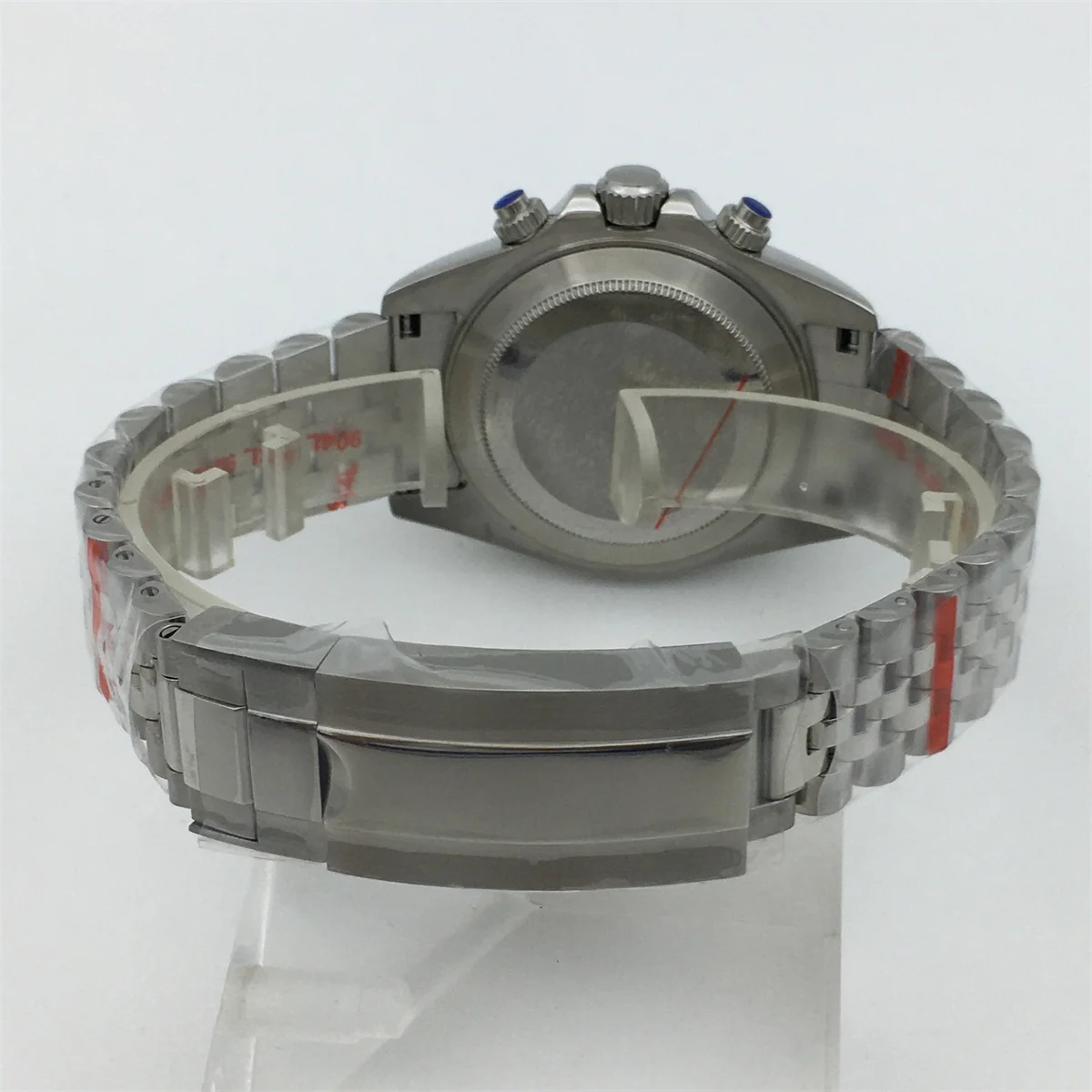 BLIGER 39mm bianco rosa blu quadrante luminoso lancette fiocco di neve VK64 cronografo al quarzo luna da uomo 5 pin 6 o 'clock date punchhireglass