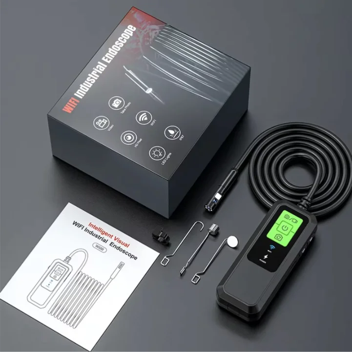 

Industrial Portable Sewer Pipe Borescope 7.9mm Snake Waterproof 2K WIFI Wireless 1440P Inspect Camera Tools Mini Video Endoscope
