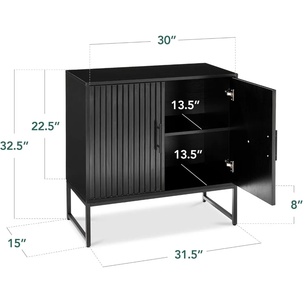 Armário buffet de ripas para entrada, armazenamento de detalhes, mesa de console para espaços de vida de corredor, solução de armazenamento de longo prazo