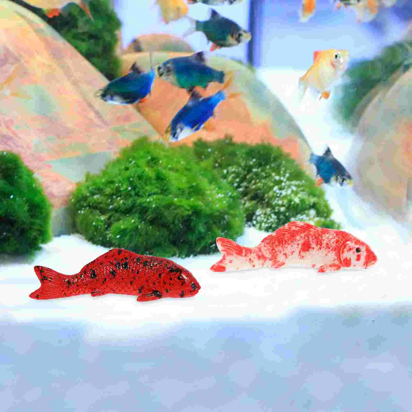 

5 Pcs Realistic Fish Decorations Resin Model for Aquarium Tank Home Office Terrarium Supplies Floating Fake Decor