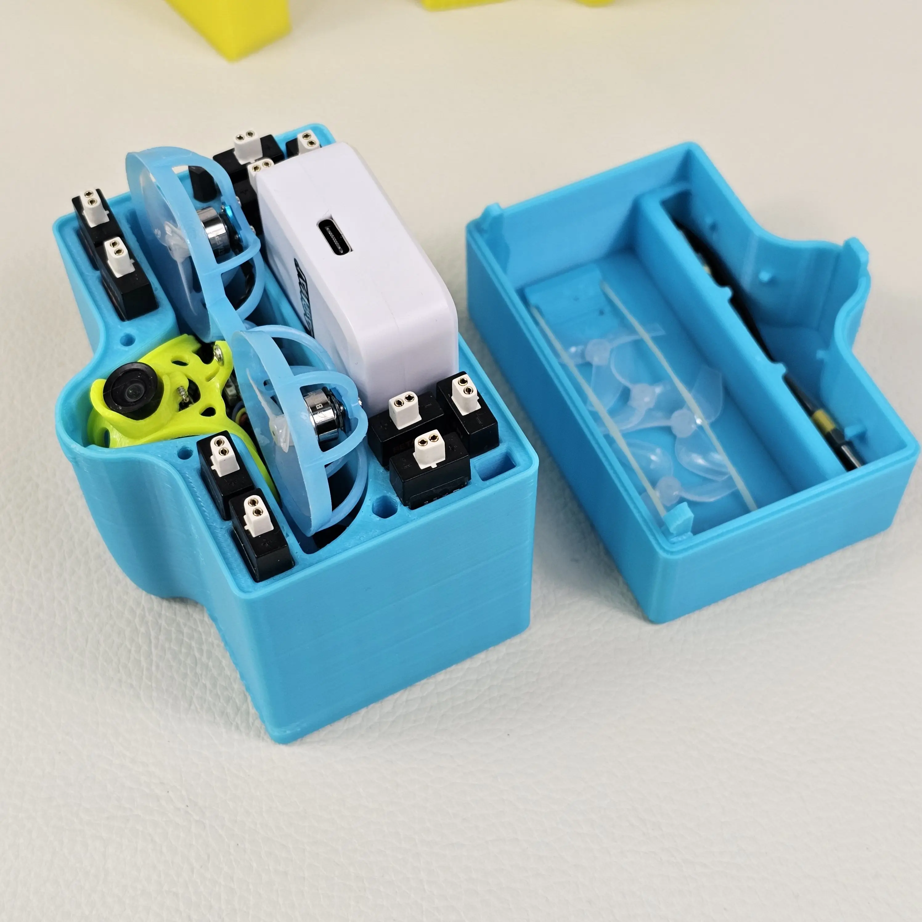 For BETAFPV Air65 FPV RC Drone Storage Box PETG Protective Case Battery/Propeller/Charger Portable Carrying Hangar