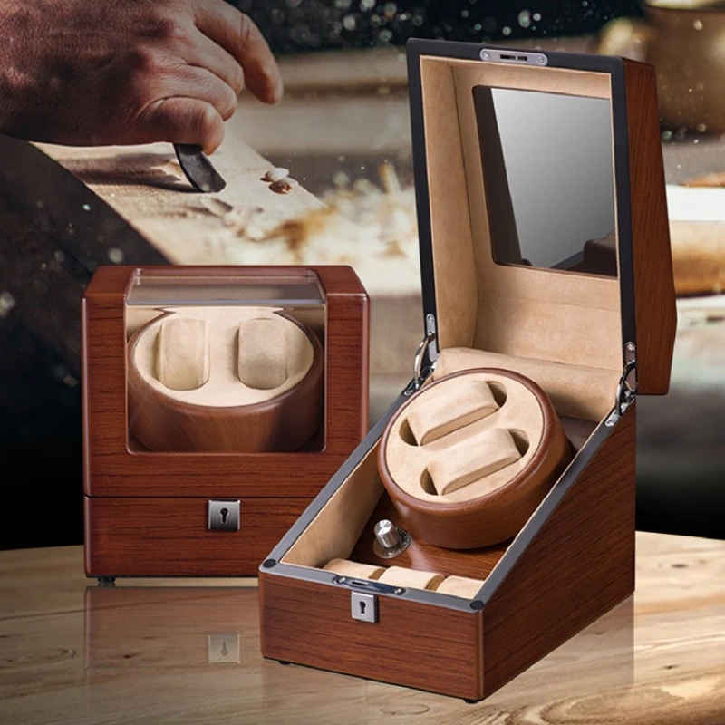 자동 시계 와인더 나무 고급 회전식 시계 정리함 와인더 - Watch Winder 4 Watches Automatic Silent 리뷰 및 가격