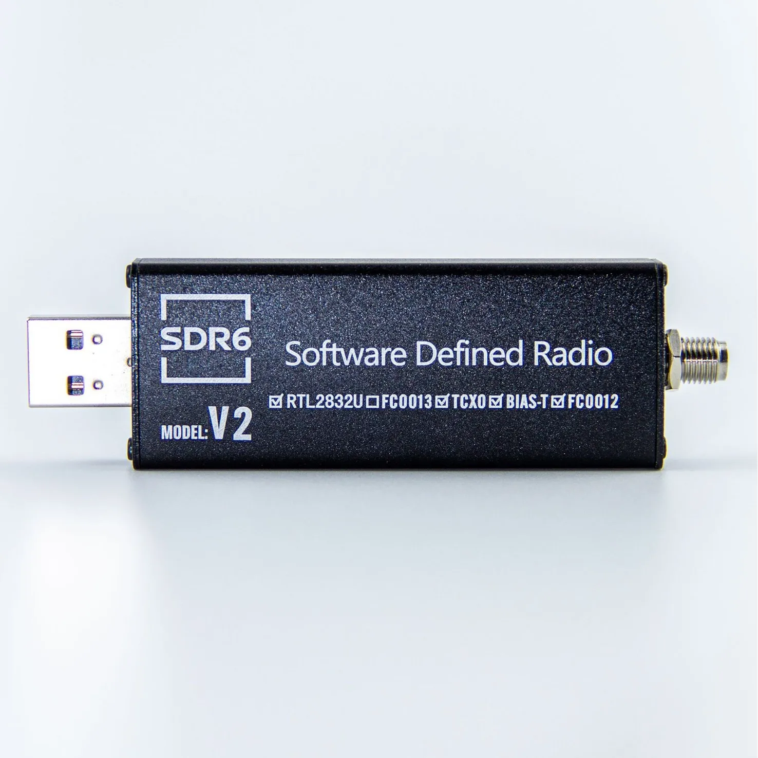 New RTL‑SDR6 V2 Software Defined Radio Receiver, RTL2832U Wide‑Band Reception I/Q Sampling for Aviation Broadcast