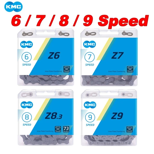 KMC MTB 6 7 8 9 cadena de velocidades Z6 Z7 Z8.3 Z9 corriente de bicicleta de carretera 116 eslabones cadenas de bicicleta de montaña piezas de ciclismo