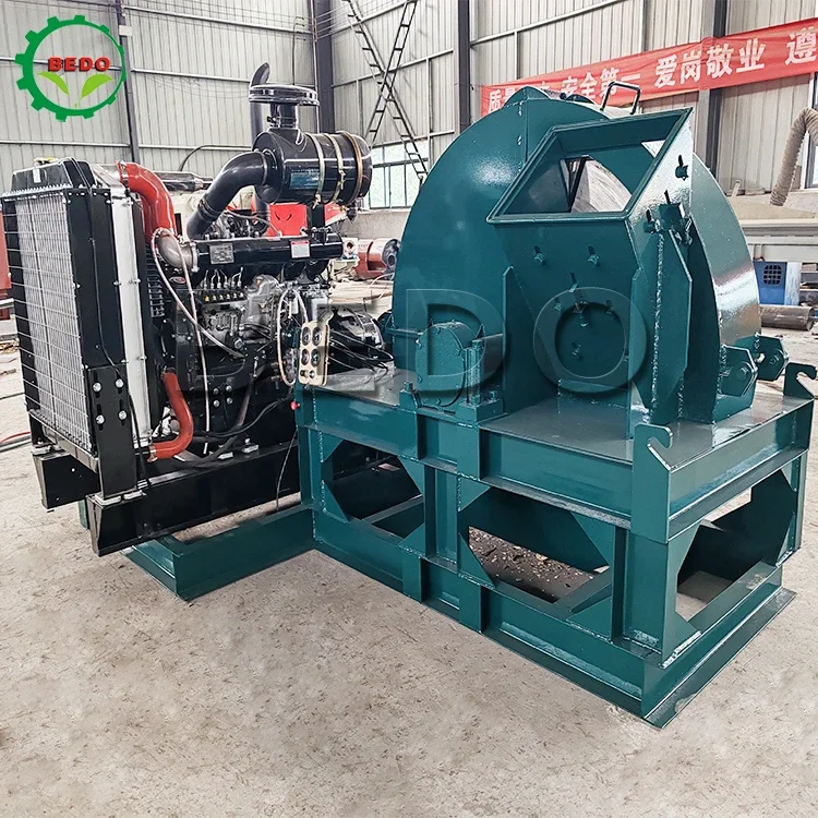 Industrial Wood Timber Crusher Bamboo Aspen Wood Chipper 235HP 1-10T Diesel Wood Chipper Machine Disc For Manufacturing Plant