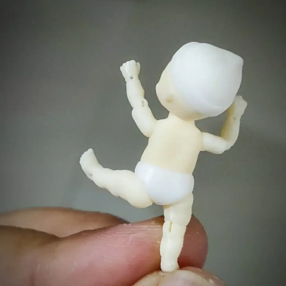 Mini 3.5cm Pocket Doll Cute Multi Joint Movable Resin Girl Toys Diy Kid Children Play House Dress Up Birthday Gift