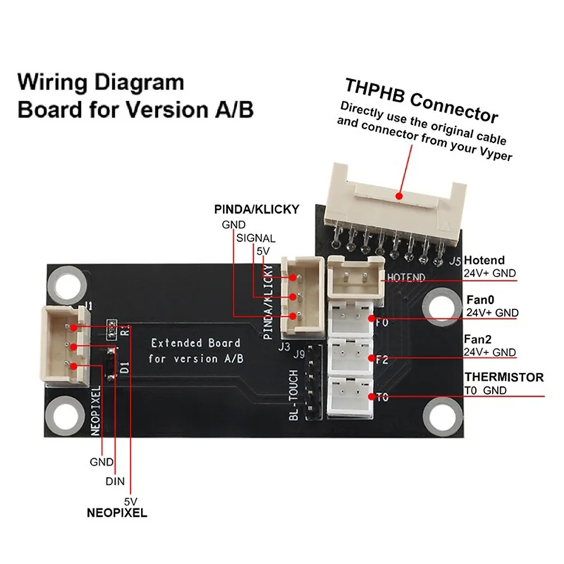 

AY14-TOAIOT Удлинительная плата для Anycubic Vyper, плата адаптера для версии AB, модули расширения, аксессуары для 3D-принтеров