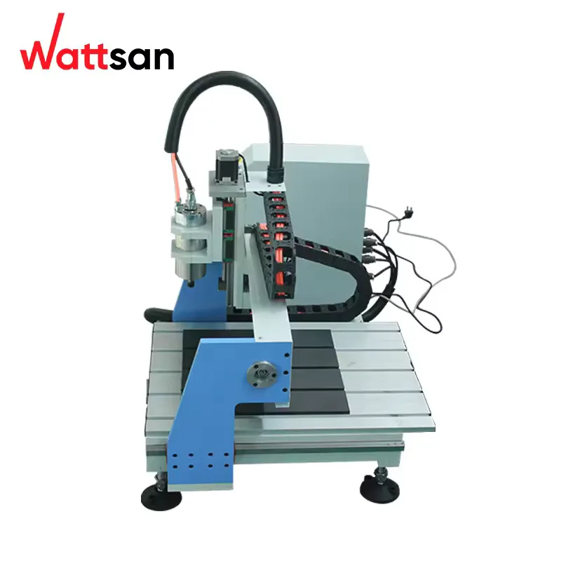 Wattsan 0404 Mini Desktop Mini Cnc Router Lathe Machine 1.5KW  Flexible Shaft Water Pump Artcam - view 5