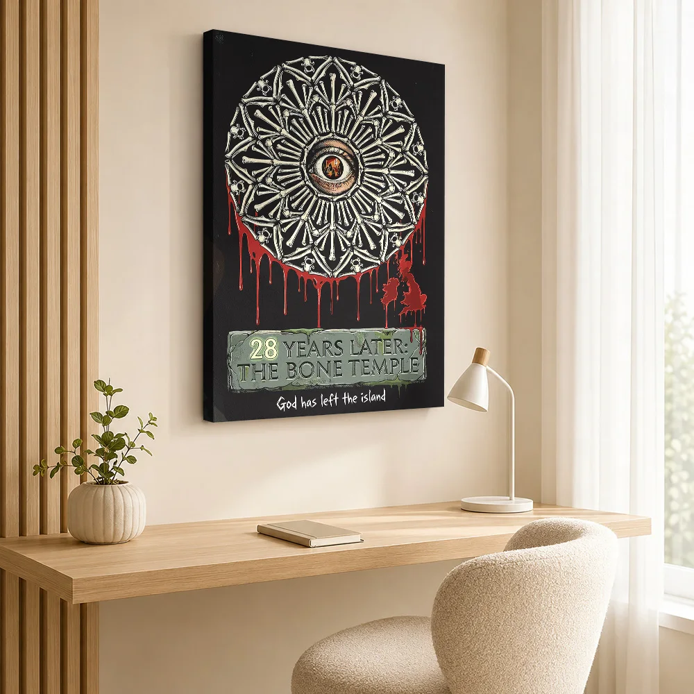 28 Years Later The Bone Temple Framed Canvas Print Poster Personalized Japanese Inspired Wall Paintings Decoration for Bedroom