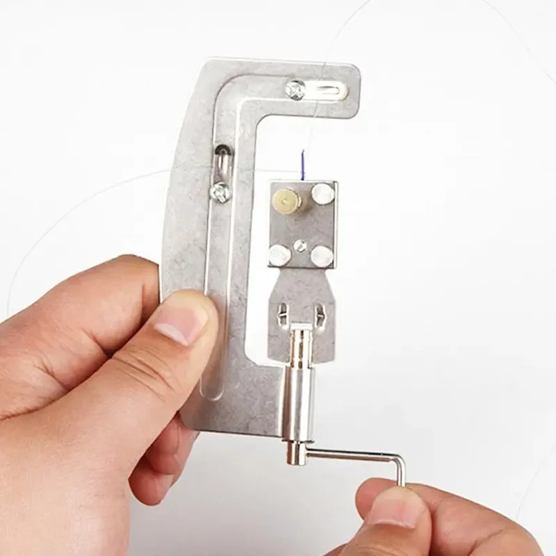 عقدة خطاف السمك، معدات صيد الأسماك المحمولة شبه الأوتوماتيكية المصنوعة من الفولاذ المقاوم للصدأ سريعة التثبيت، ملحقات صيد الأسماك بخطاف مزدوج