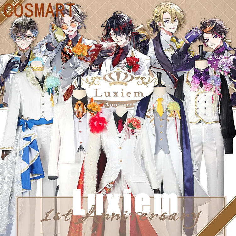 

COSMART Anime Vtuber Luxiem First Anniversary Ike Eveland/Vox Akuma/Mysta Rias/Shu Yamino/Luca Kaneshiro Cosplay Costume