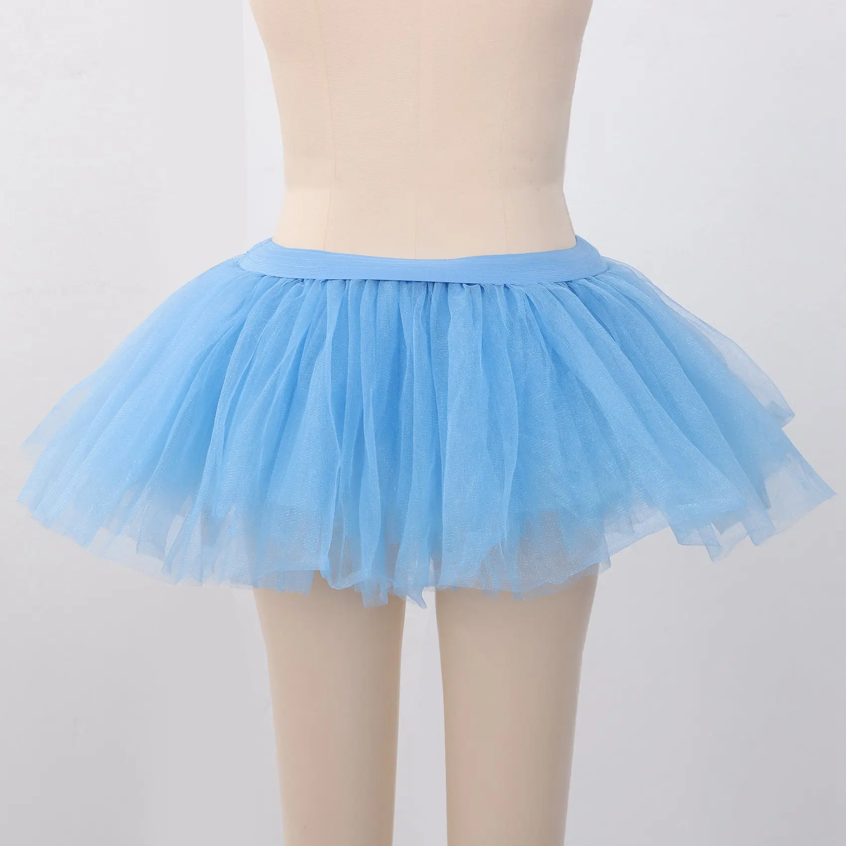 Tutu di Tulle da ballo Tutu a 5 strati Costume da ballo di fine anno Tutu di Tulle per donne e ragazze, blu