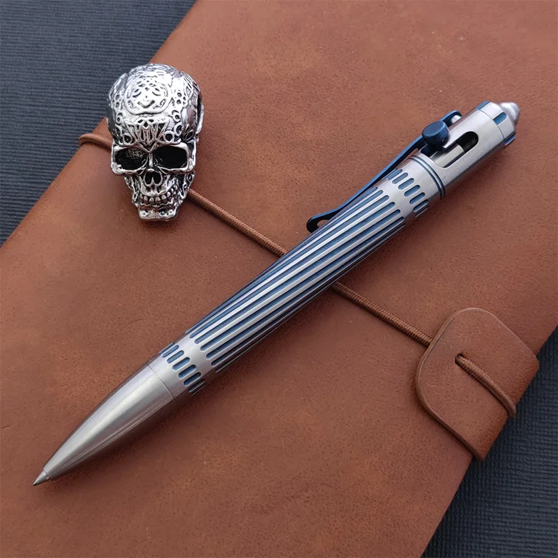 1 PC titanium alloy Ballpoint Pen EDC Pocket Pen Office Business Writing Signature Gift