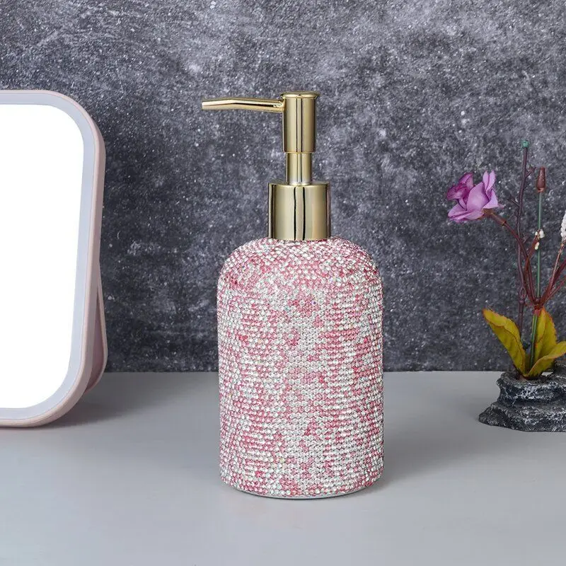 

Bling Diamond Шампунь Гель для душа Отдельная бутылка Пустой дозатор мыла для отеля Баночка Повторяемый гель Пресс-бутылка Аксессуары для ванной комнаты