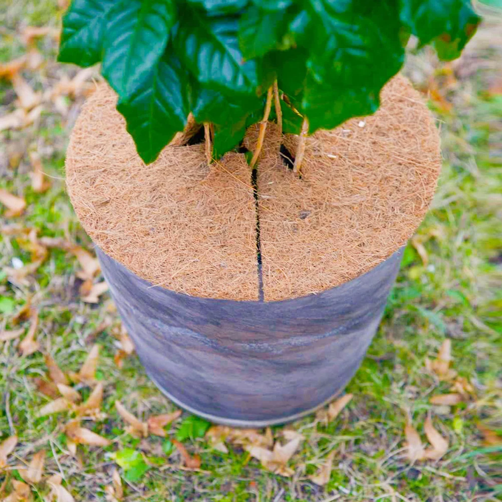 

8Pcs Basket Liners Hanging Basket Coir Fiber Coconuts Fiber Replacement Breathable Plant Liners Coir Liner for Hanging Baskets