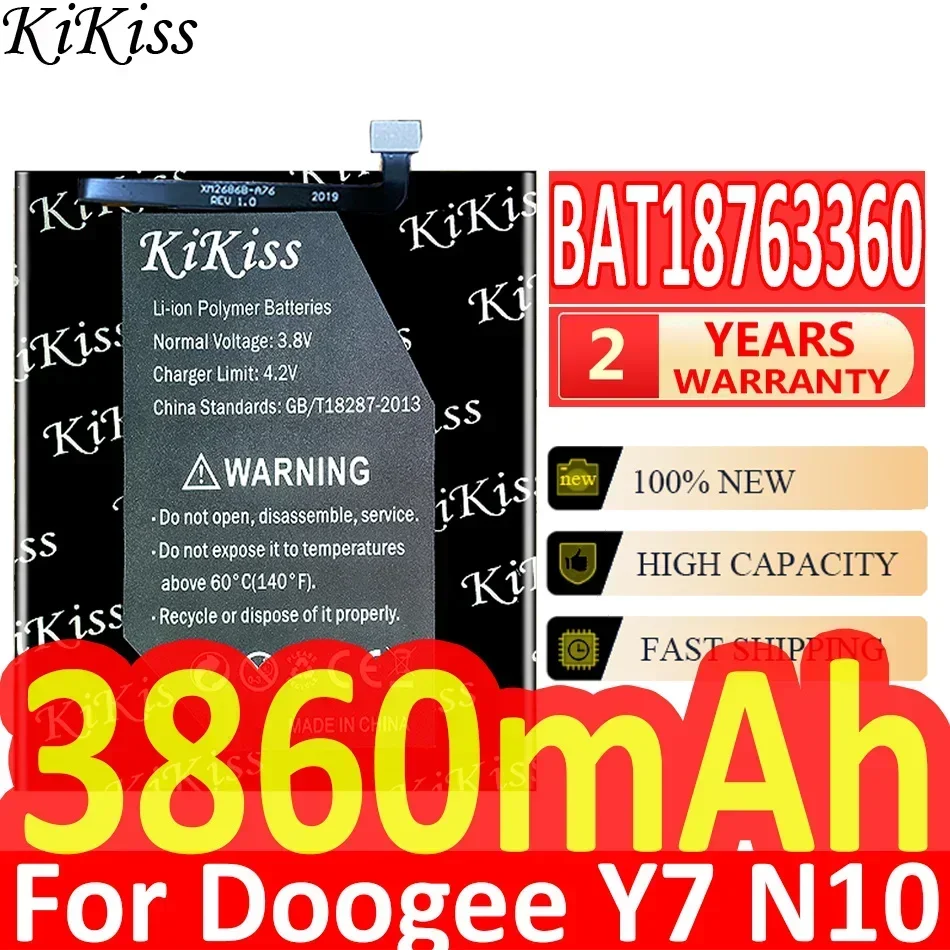 

Аккумулятор KiKiss 3860 мАч BAT 18763360 Для телефона Doogee Y7 N10