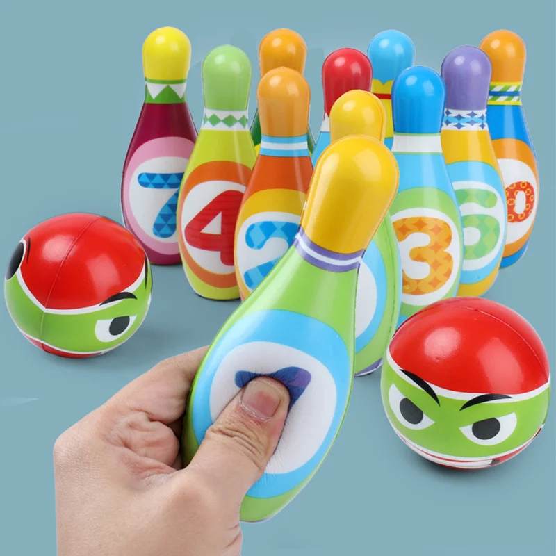 Ensemble de jouets de bowling pour enfants, jeux de sports d'intérieur et d'extérieur, boule de coton PP et épingles, fête de gastter, cadeaux interactifs amusants