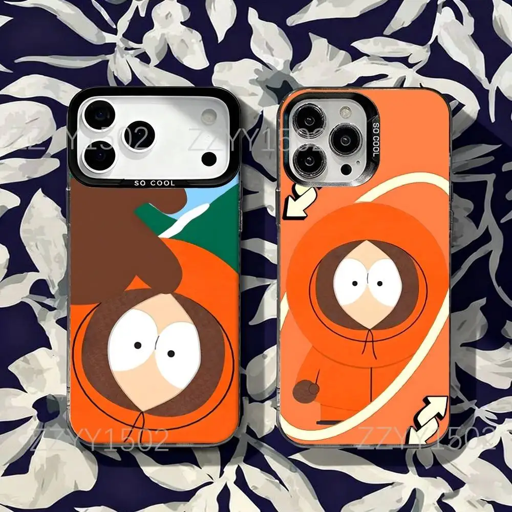 

S-South P-Park Kenny Phone Case For iPhone 17,16,15,14,13,12,X,8,Pro,Max,Plus,SE4,Air,Mini HD Black IMD Matte