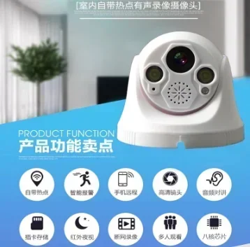 Audioondersteuning Humanoïde Poe Dome Ip Camera Onvif Luidsprekermicrofoon 2-weg Detectie Alarm Beveiligingscamera P6slite 3mp 30fps