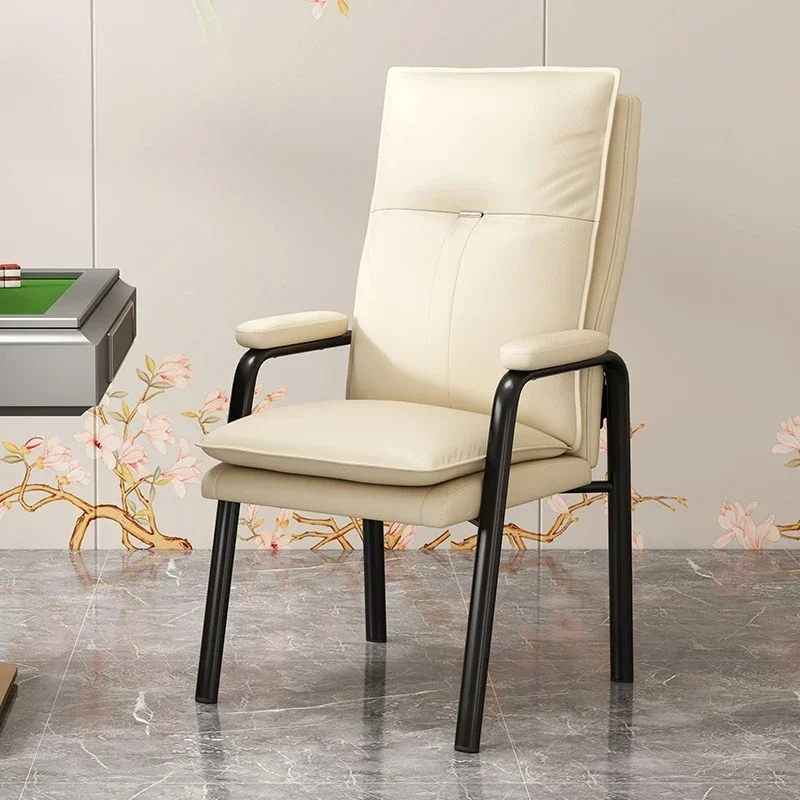 Mahjong chair Thickened office chair Comfortable sedentary high backrest conference chair Tea house