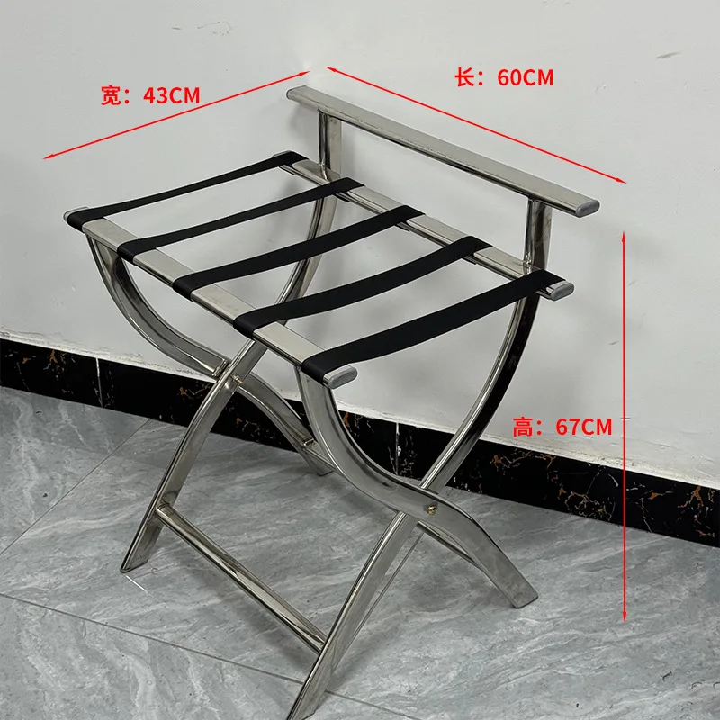 Edelstahl Regal Hotel Gästezimmer Lagerung Gepäck Rack Tragbare Gepäck Rack Faltbare Kleidung Rack