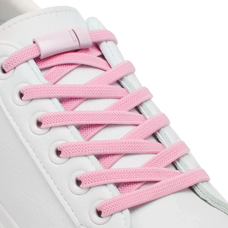 Magnetverschluss Elastische Schnürsenkel Flach für Sneaker Schnürsenkel ohne Binden Metallverschluss Einfach An- und Auszuziehen Bequeme Schnürsenkel