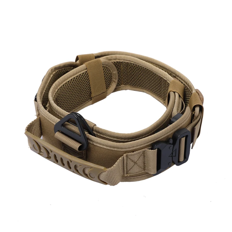 Verstellbares taktisches Hundehalsband aus Metall mit doppelter Schnalle, luxuriöses Designer-Trainingshalsband für mittelgroße und große Hunde – Detail 15