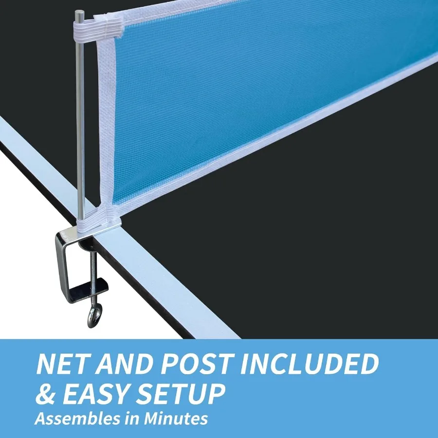 7/8/9ft Mid-Size Ping Pong Conversion Top with Net Set for Billiard and Pool Tables - Regulation Top Converts Billiards into Pi