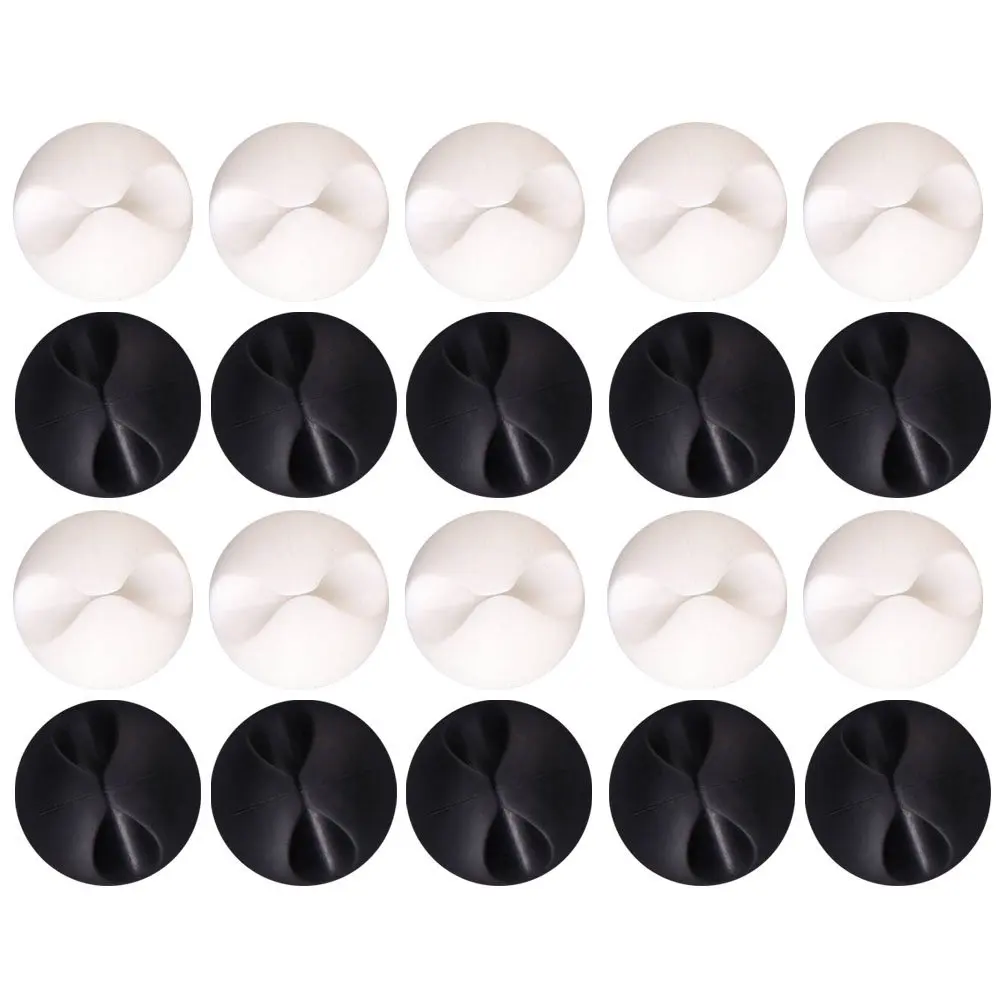 20Pcs Cable Clips Desktop Wire Organizers Cord Holders Charging Cable Management for TV Pc Laptop Home Office Cord Organizers