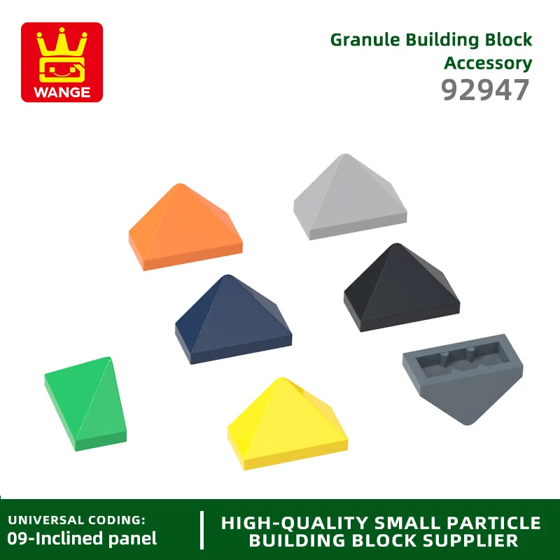 Wange ، مع منحدر 45 2x1 حامل مسمار بقاعدة ثلاثية ملحقات ألوان Moc متوافقة مع أطفال الطوب