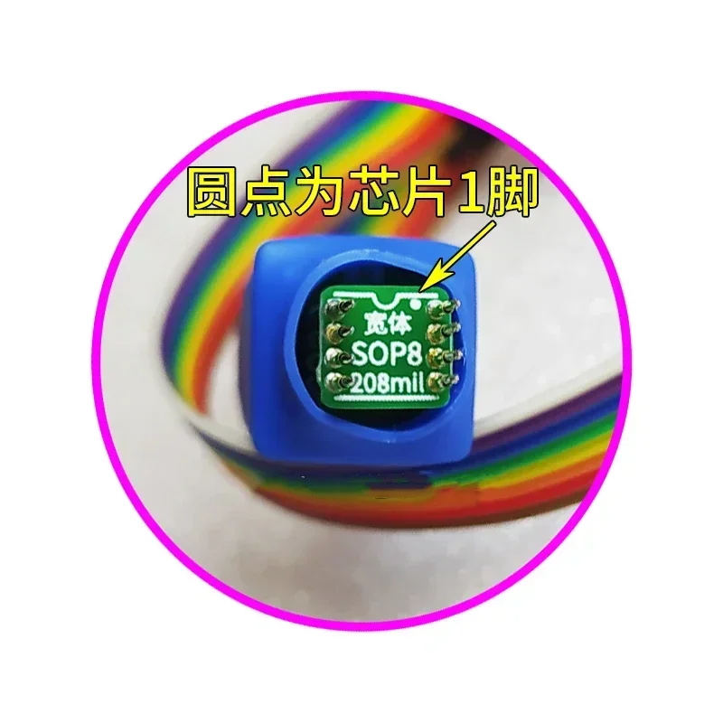 SOIC8 SOP8 Test Clip Probe Line for EEPROM 93CXX/25CXX/24CXX Circuit Programming on USB Programmer TL866 RT809F RT809H CH341A