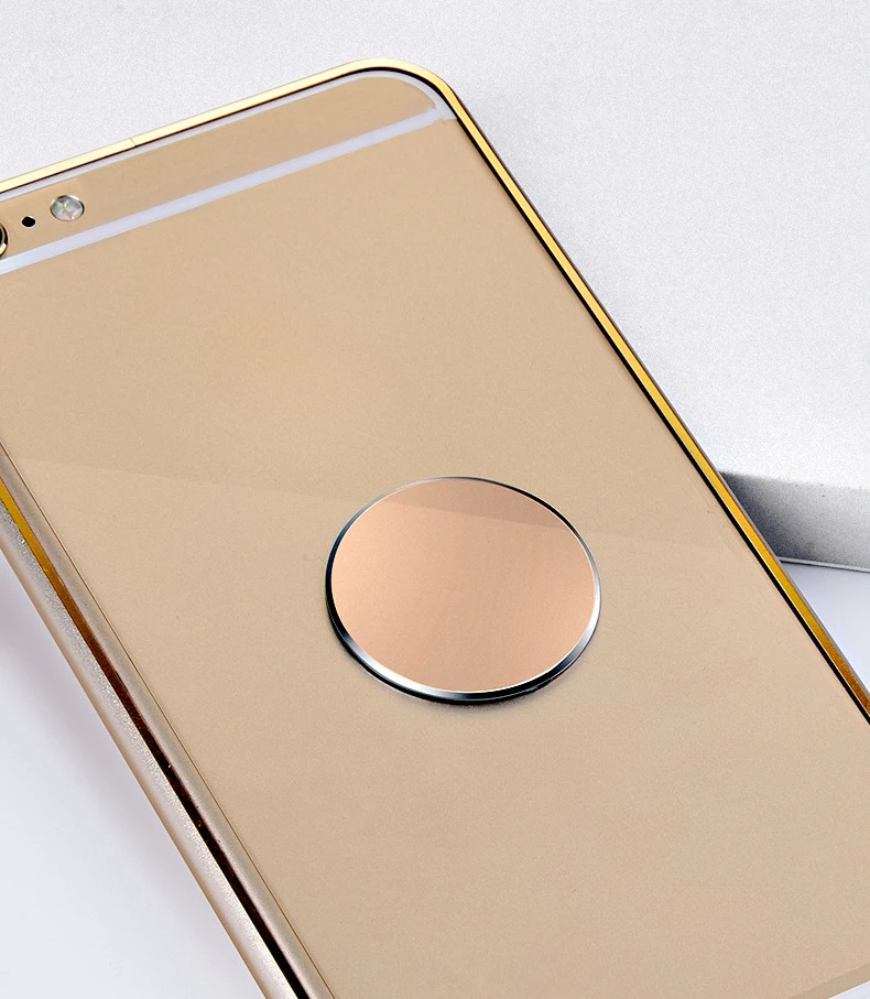 1 pz adesivo circolare universale magnetico per telefono con supporto magnetico per auto, intonaco in lamiera di ferro Ultra sottile per una forte pellicola magnetica