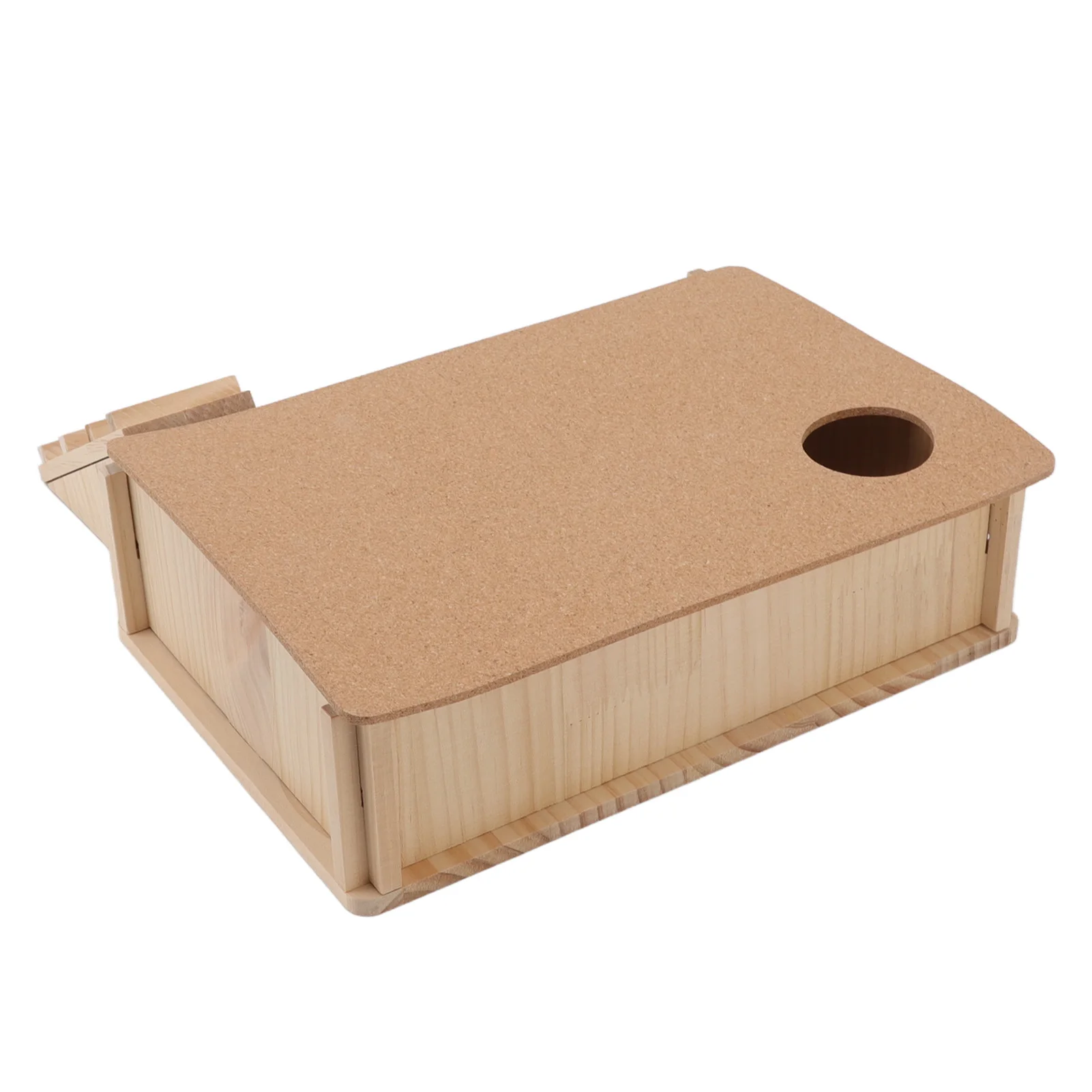 Hamster Platform House Multi Rooms Wooden Small Pet Hideout Hut with Ladder for Golden Bear Guinea Pig Accessory